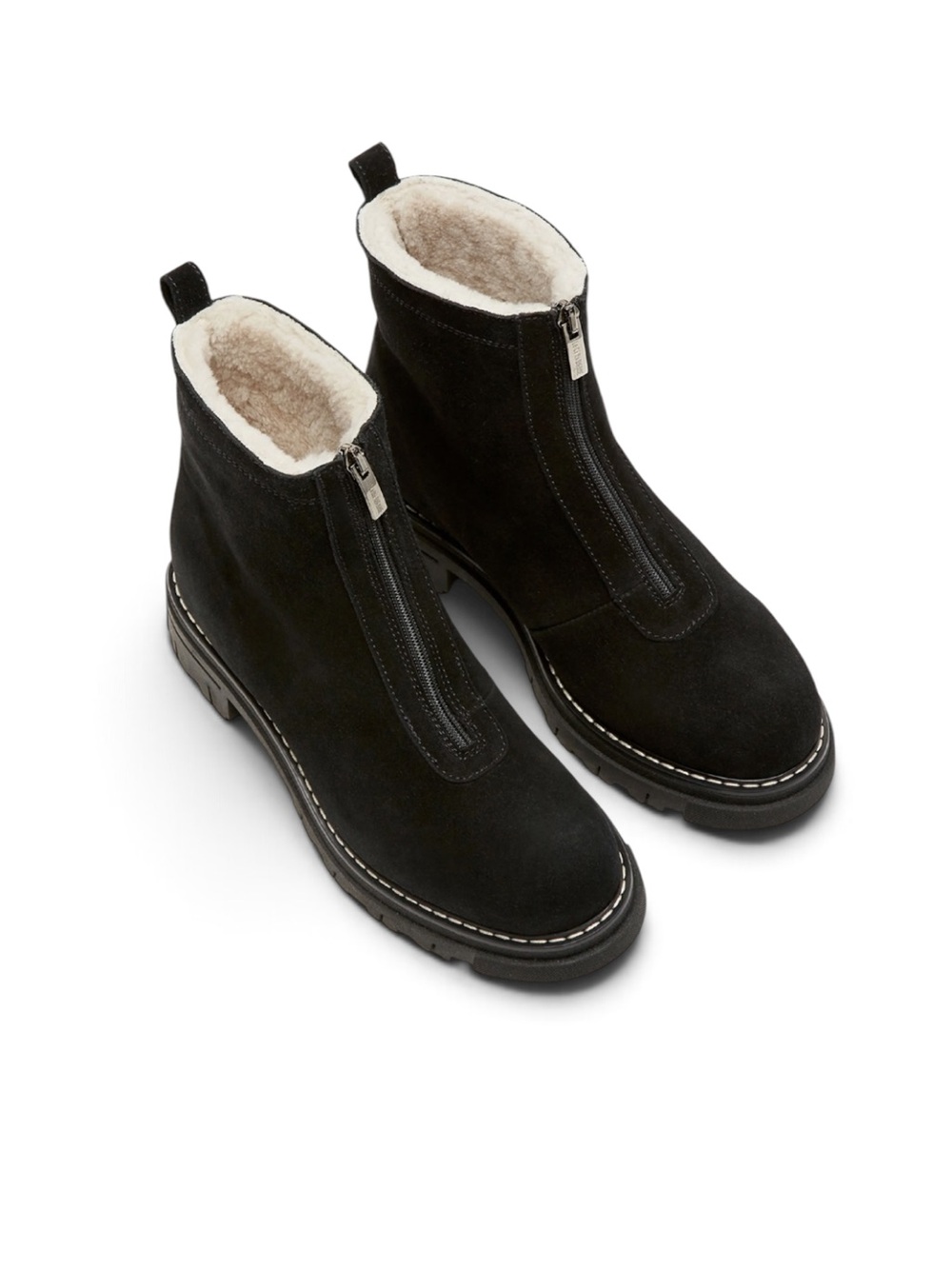 La Canadienne Delta Shearling Lined City Dry Waterproof Black Suede Boots – Sz 9